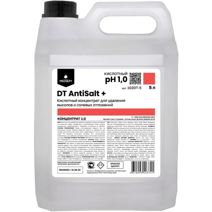 DT AntiSalt + Концентрат для удаления высолов и солевых отложений 5 л