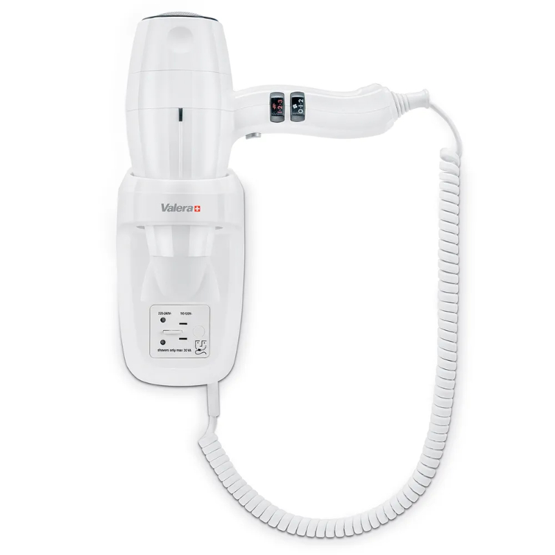 Фен для волос настенный Valera Hospitality Silent Jet Protect 2000 Shaver (586.10/044.06)