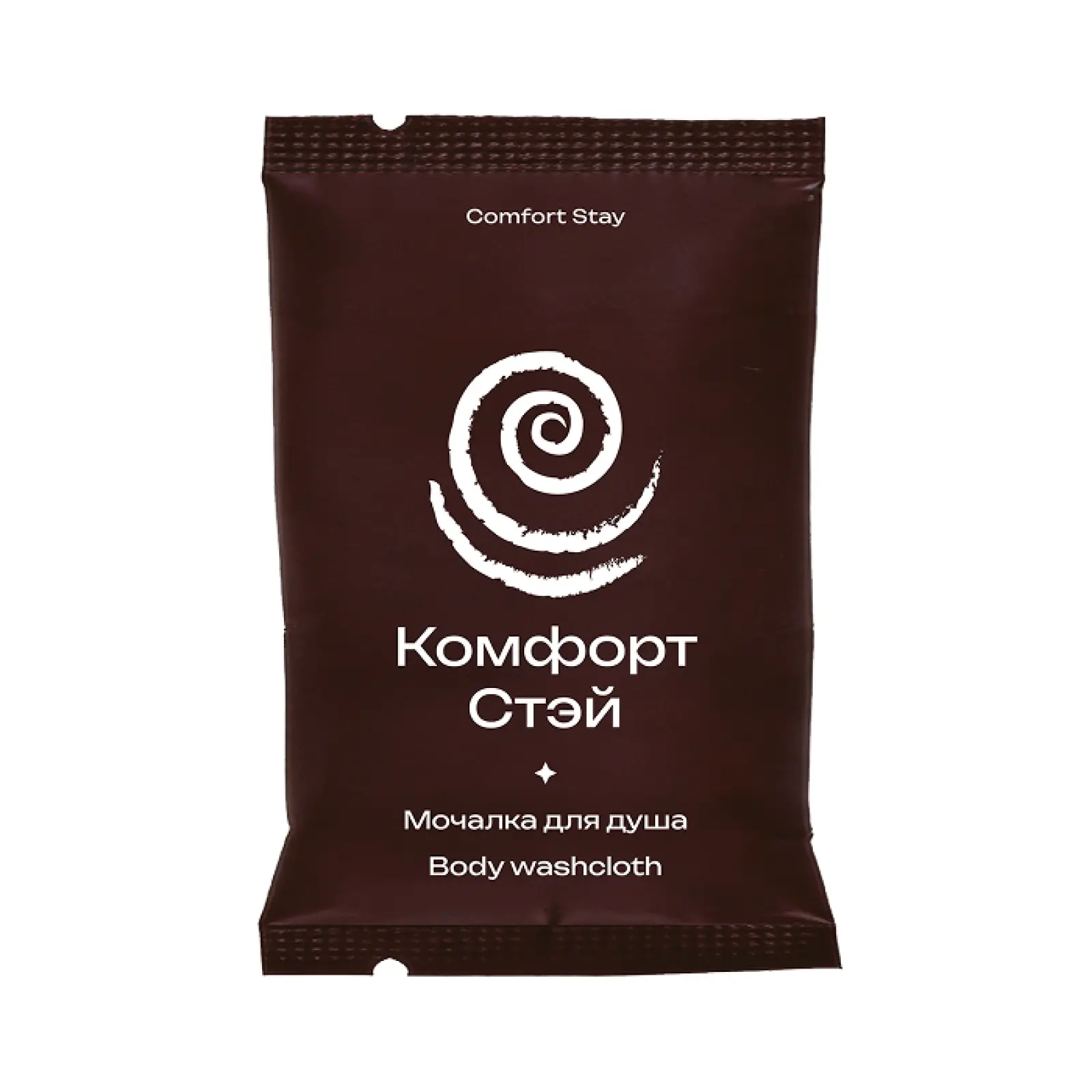 Мочалка для душа Комфорт Стэй темный (100 штук в упаковке)