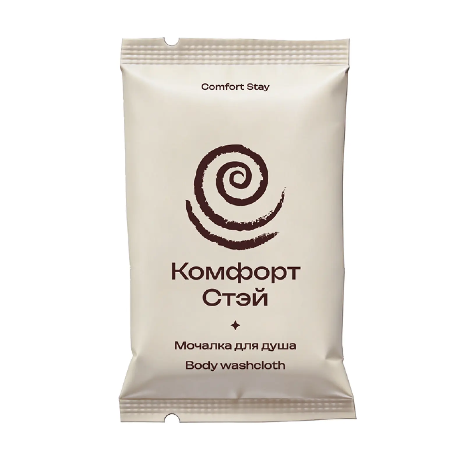 Мочалка для душа Комфорт Стэй светлый (100 штук в упаковке)