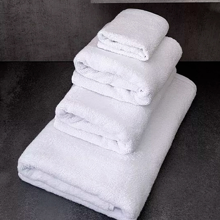 Полотенце махровое белое двунитка 450 г/м²