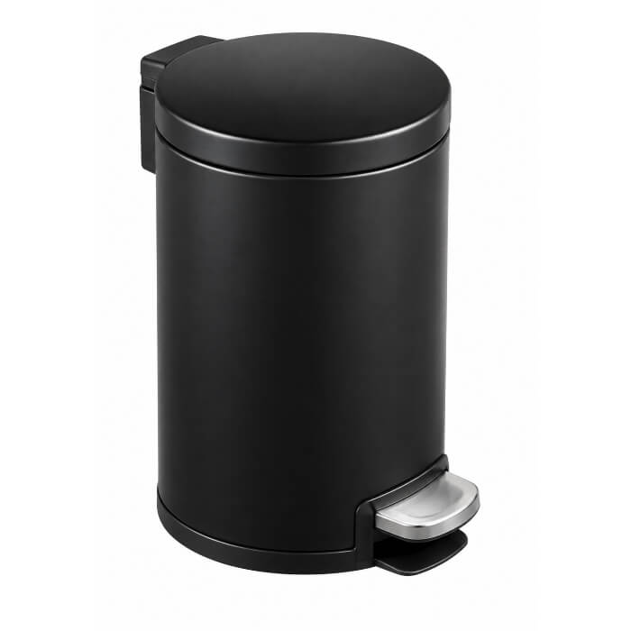 Ведро с педалью для номерного фонда черное HM8238-6L-BLK
