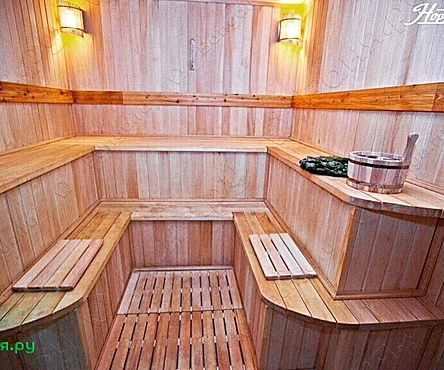 Двухэтажная русская банька на дровах
