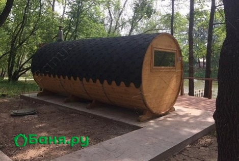 Сибирская кедровая баня-бочка