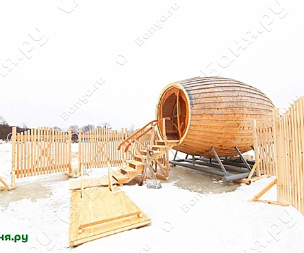 Баня-бочка на Большом Пруду