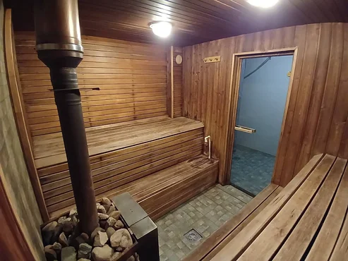 Русская баня бассейном