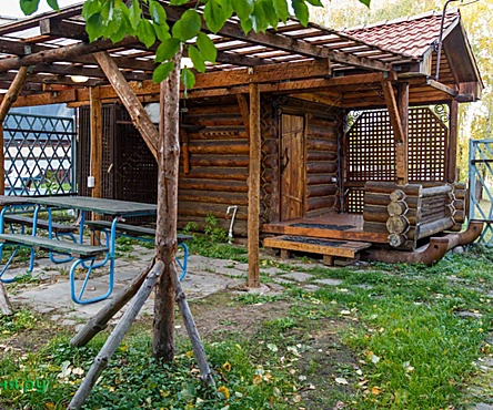 Баня на дровах с беседкой