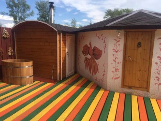 Баня на дровах с юртой 