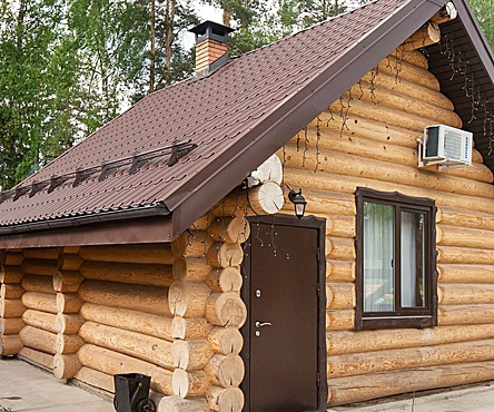 2 Избы по-белому с чаном на дровах