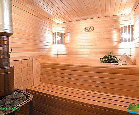 Баня с беседкой