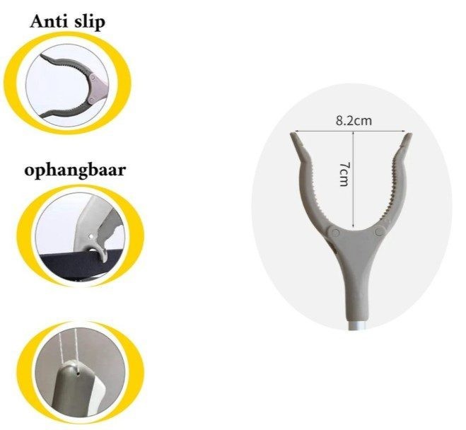 Мусорный пылесборник Merkloos Grabber Stick, 67 см, серый.