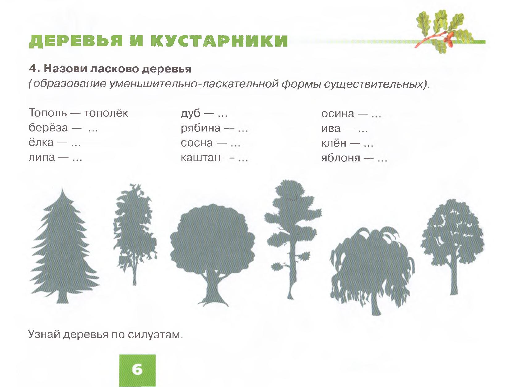 Дидактические игры на тему кустарники