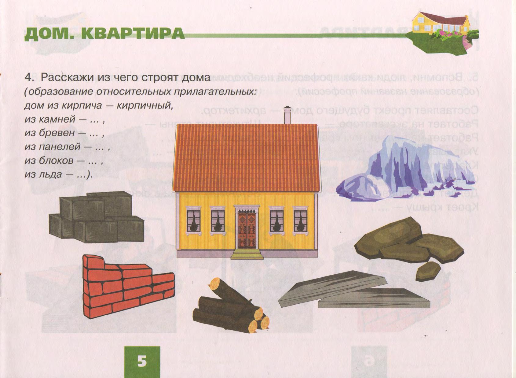 Задание логопеда по теме мой город
