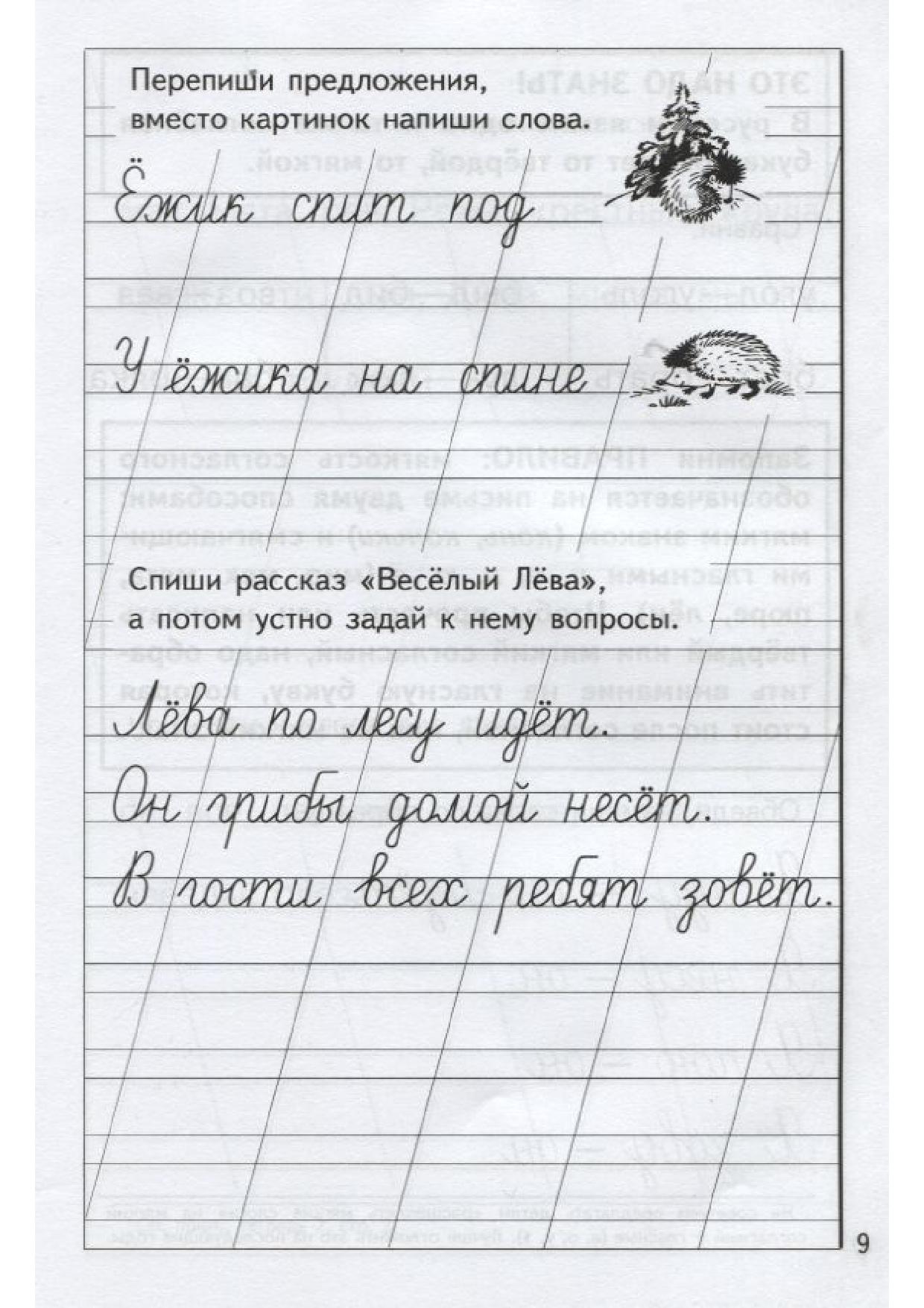Прописи 1 Класс Предложения