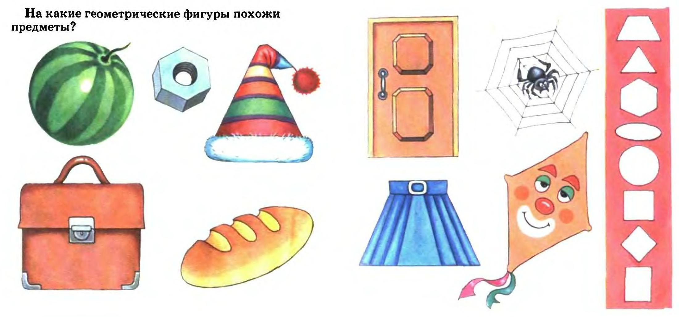 На какую геометрическую фигуру похож предмет картинки для детей
