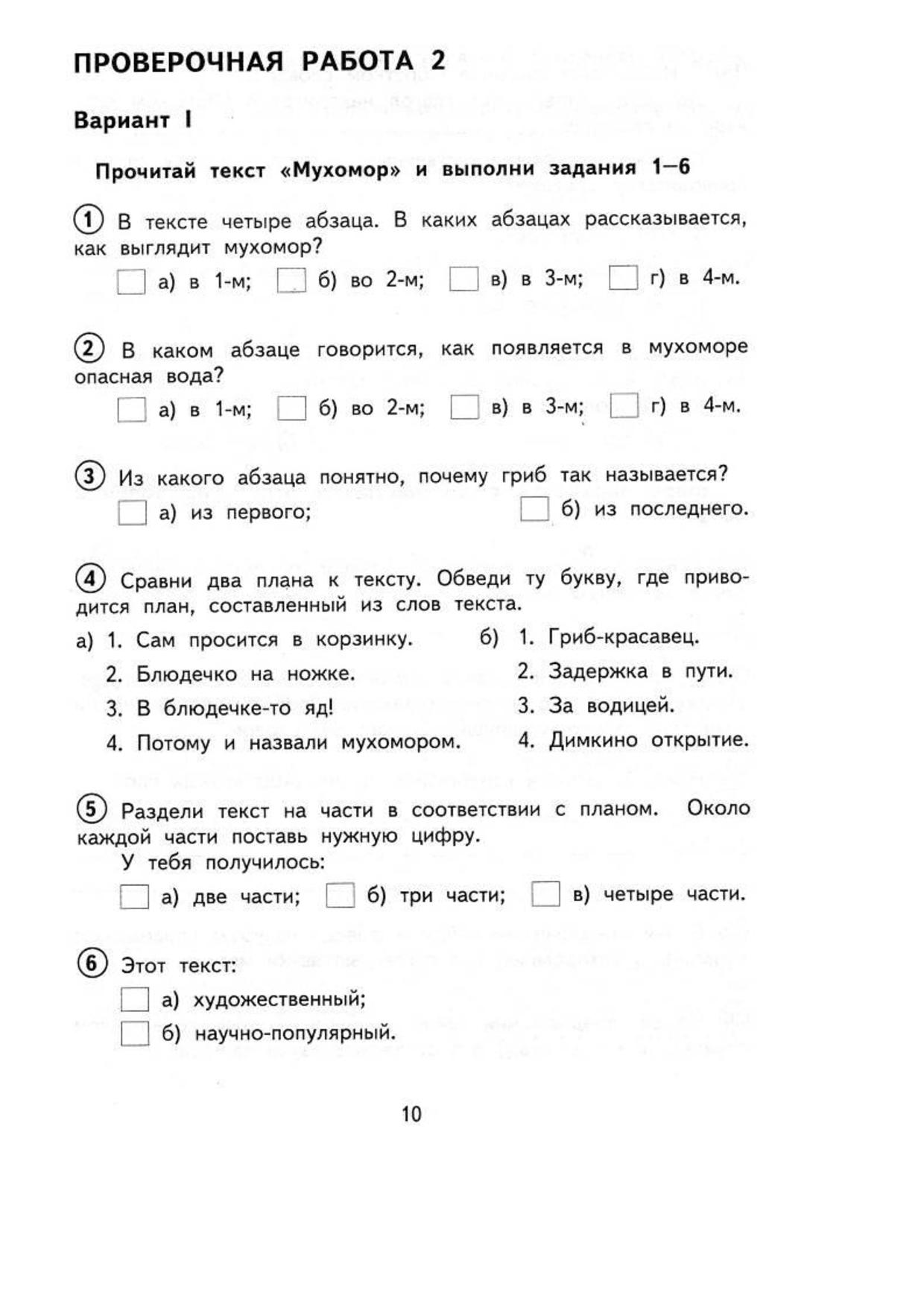 Русский язык. Тетрадь для проверочных работ 4 класс | Дефектология Проф