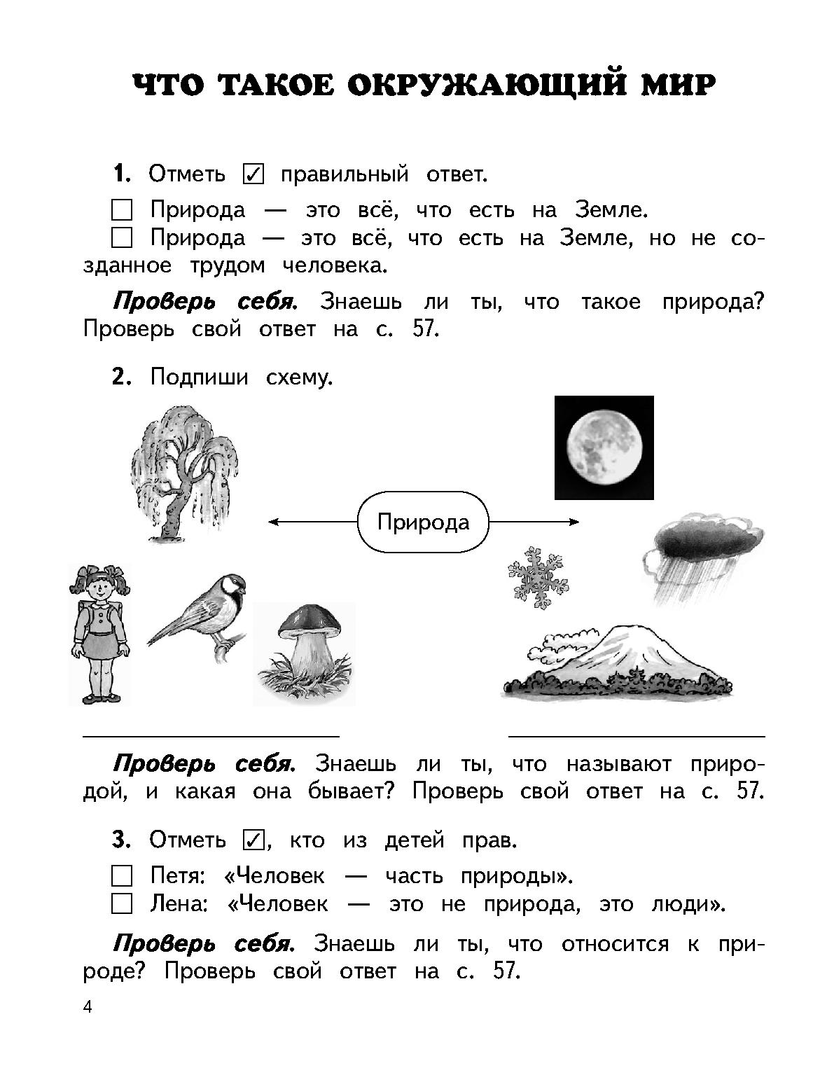 Тест 2 класс окружающий мир виноградова