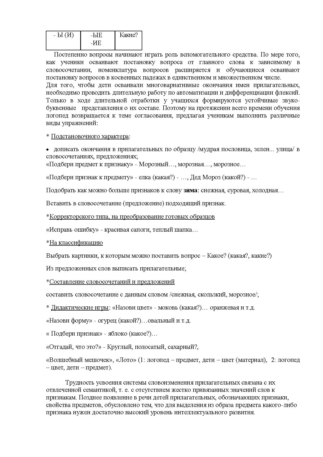 Преодоление объективных трудностей согласования прилагательных с  существительными у дисграфиков | Дефектология Проф