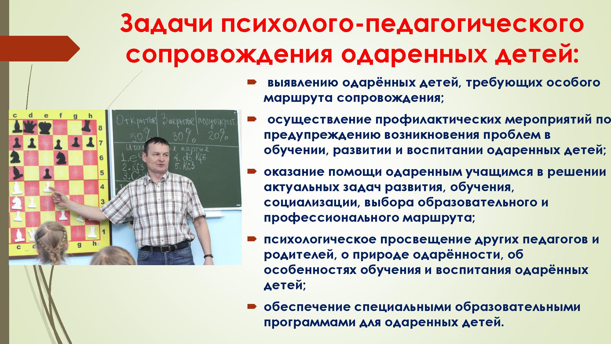 Психолого педагогическое сопровождение одаренных детей проект