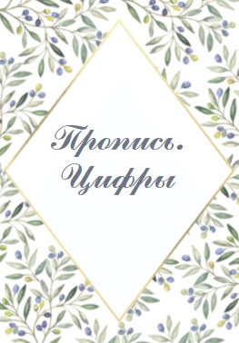 Пропись. Цифры