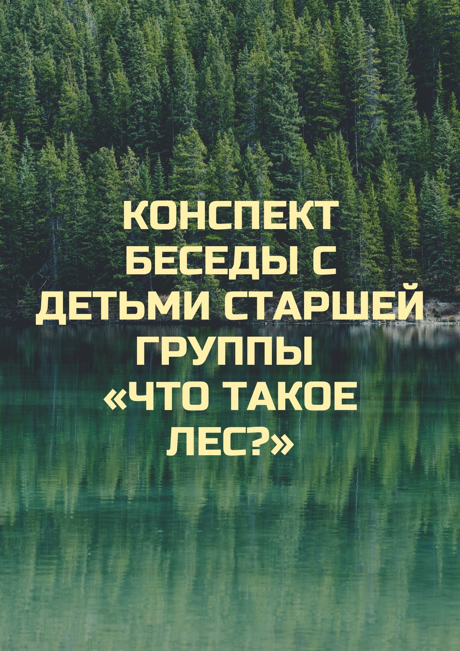 Конспект беседы с детьми старшей группы «Что такое лес?»