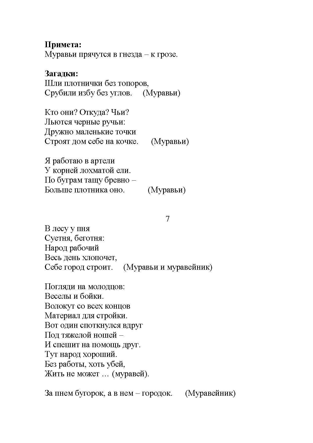 Занятие по родной природе в старшей группе. Тема: «Муравей» | Дефектология  Проф