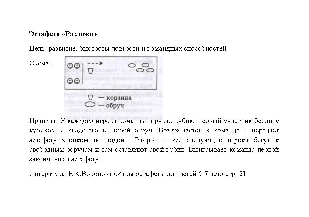 Игры-эстафеты (старшая группа) | Дефектология Проф