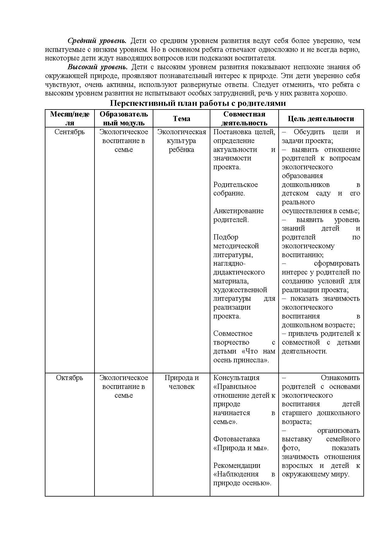 Долгосрочный проект в старшей группе