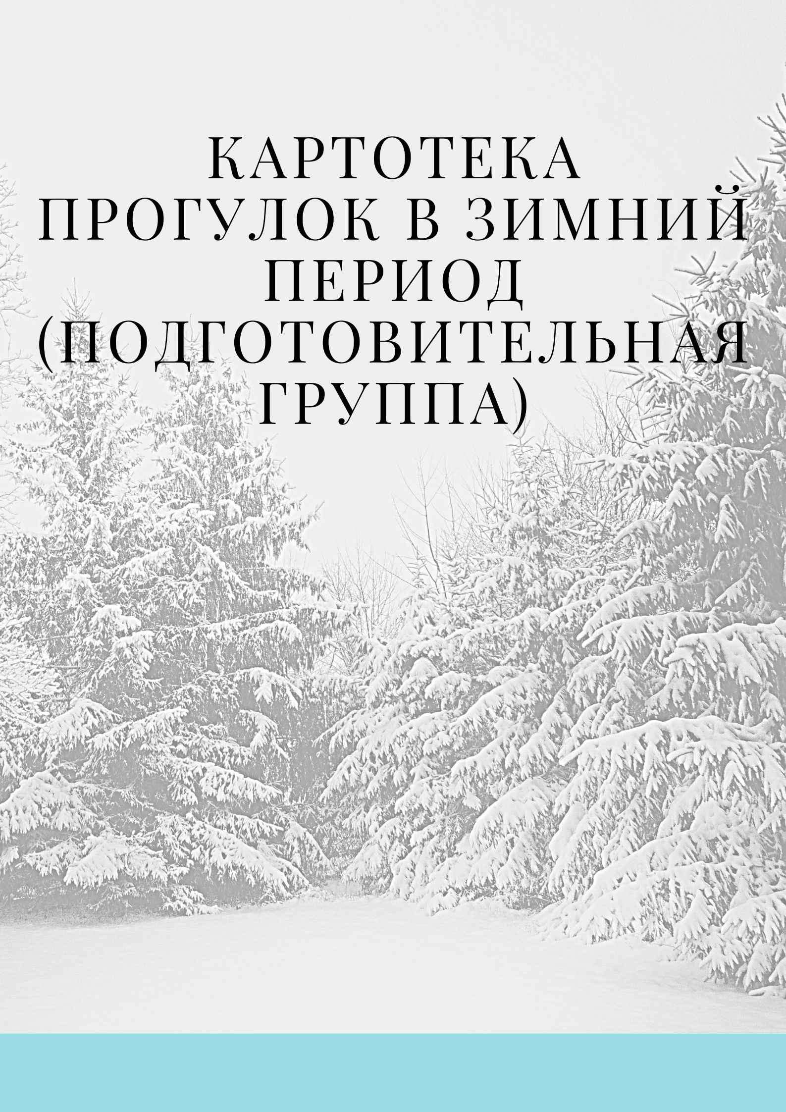 Картотека прогулок в зимний период (подготовительная группа)