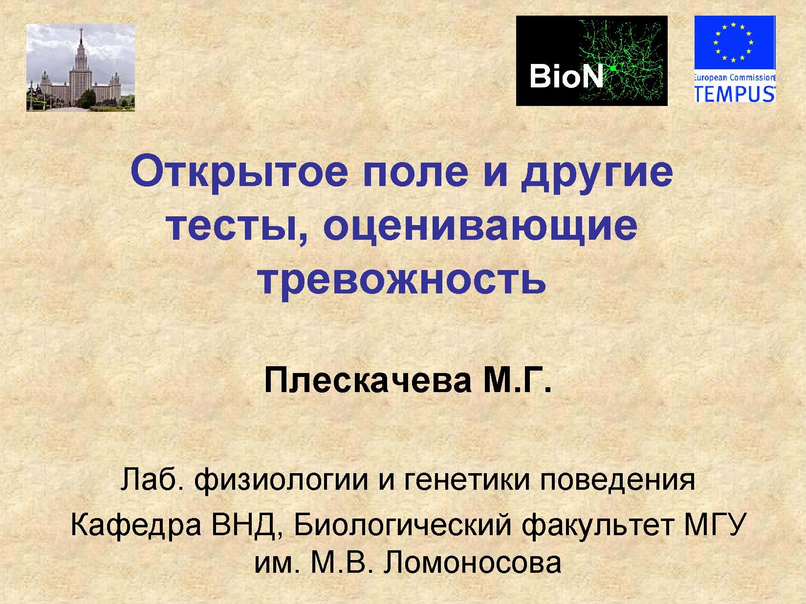 Открытое поле и другие тесты, оценивающие тревожность