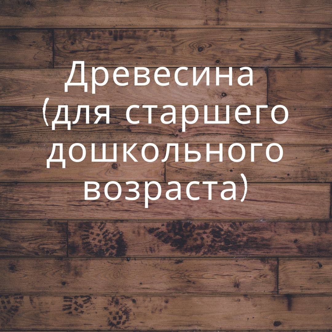 Древесина (для старшего дошкольного возраста)