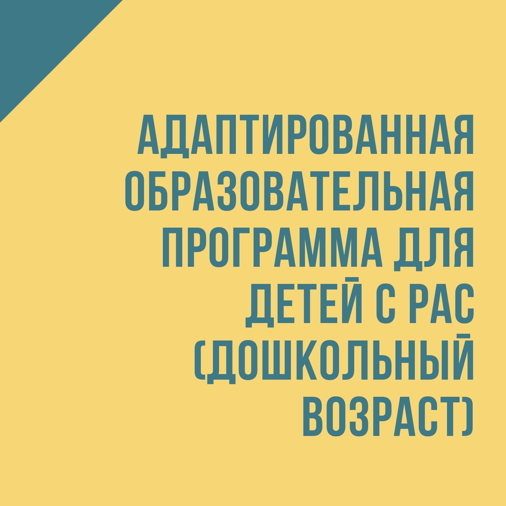 Адаптированная образовательная программа для детей с РАС (дошкольный  возраст) | Дефектология Проф