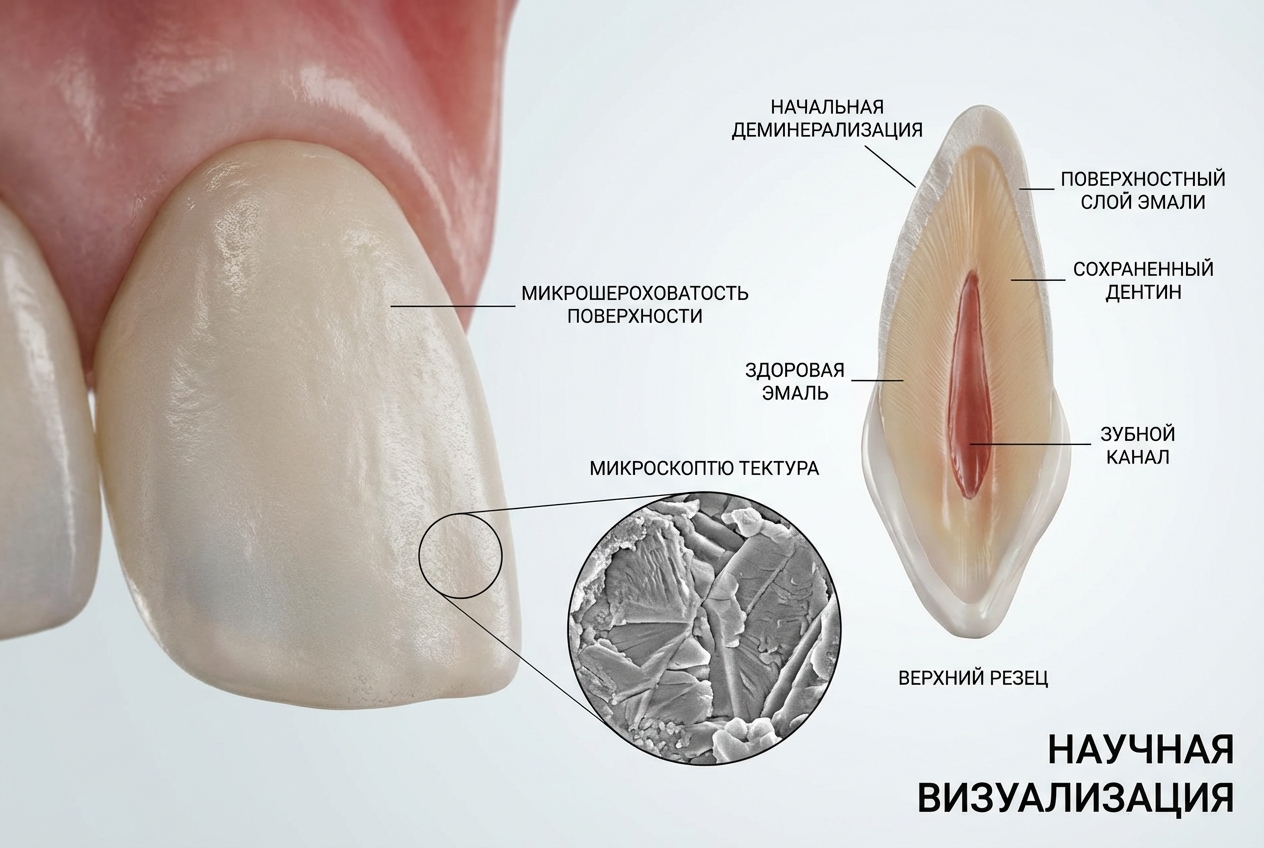 Шероховатость эмали