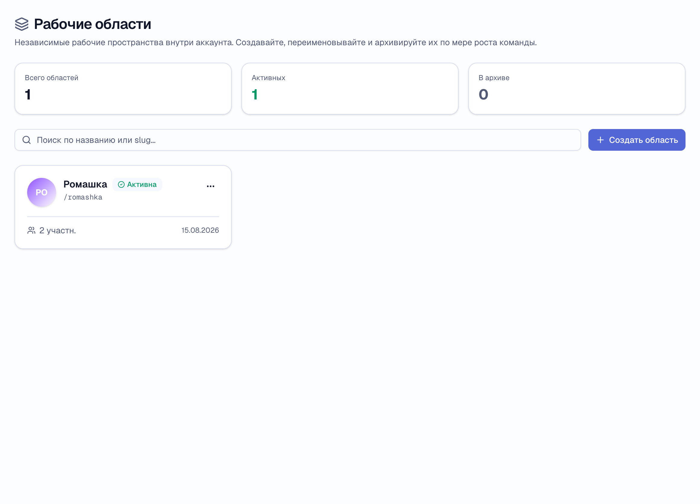 переключатель рабочих областей