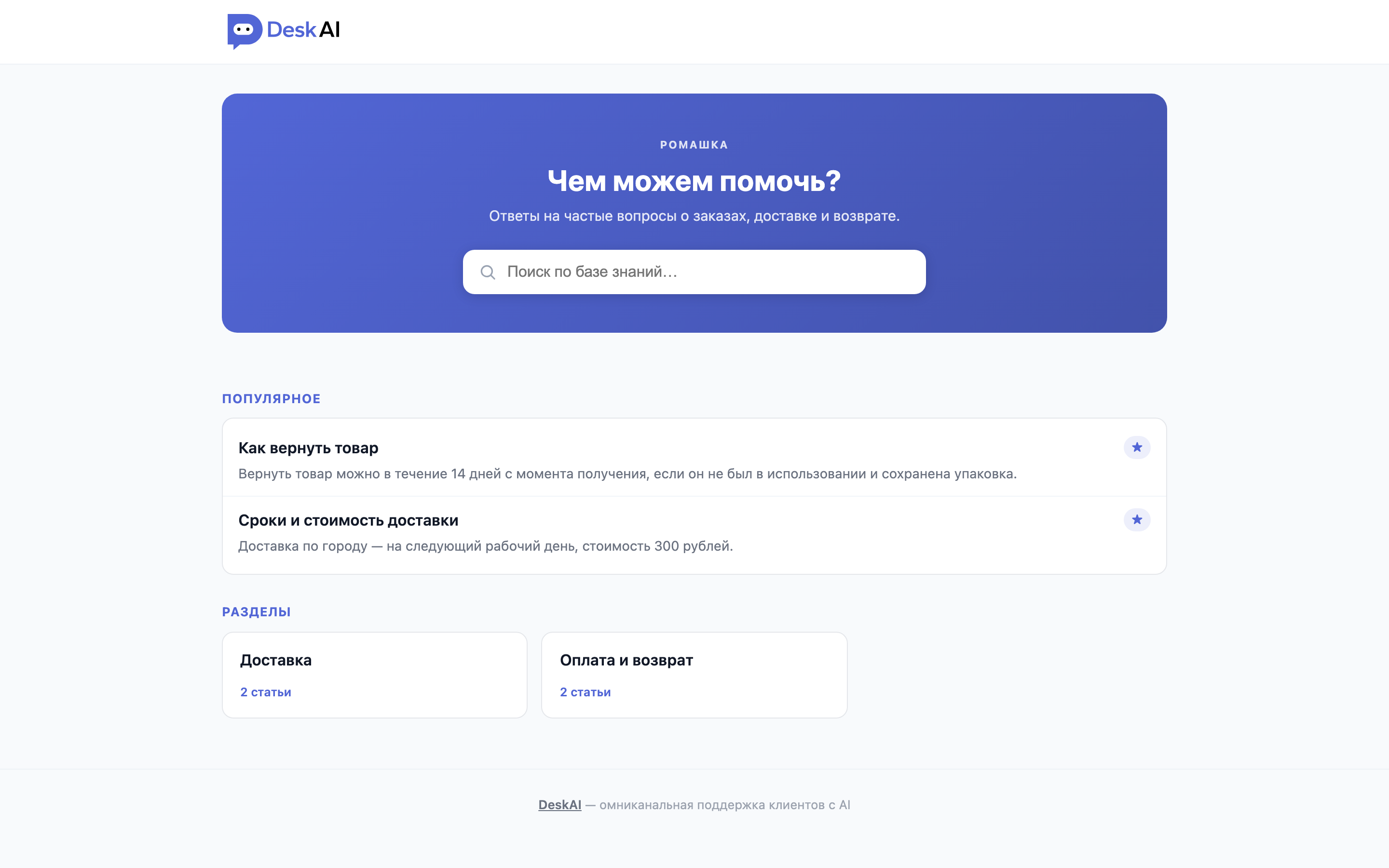 главная страница базы знаний