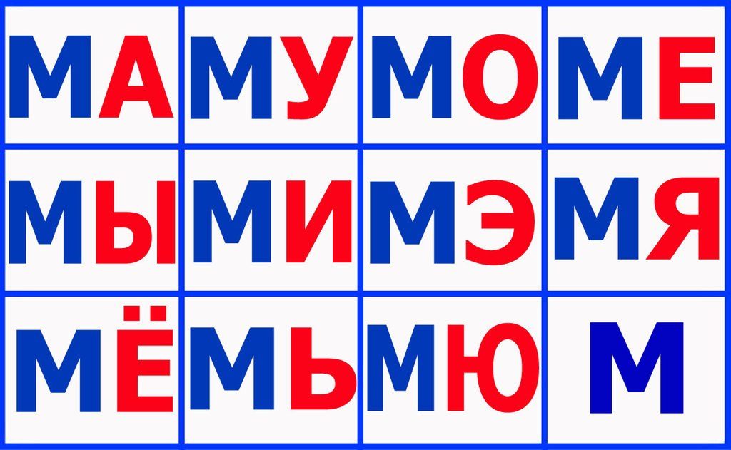 Чтение по слогам
