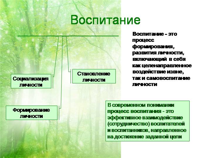 Понятие воспитания сегодня