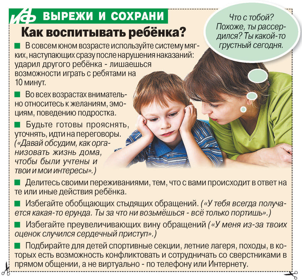 Советы родителям по воспитанию