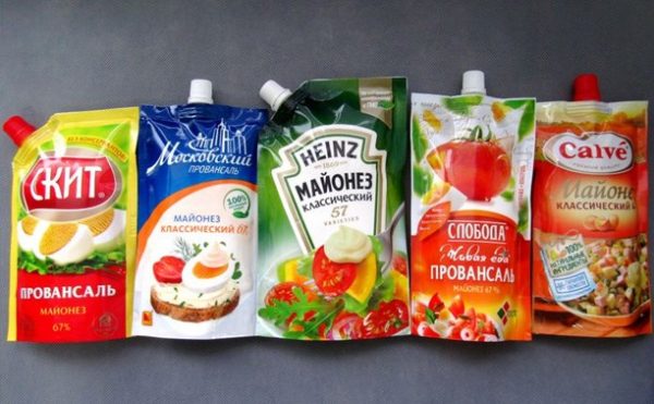 Различные марки оливкового майонеза