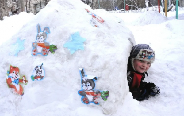 Хижина из снега