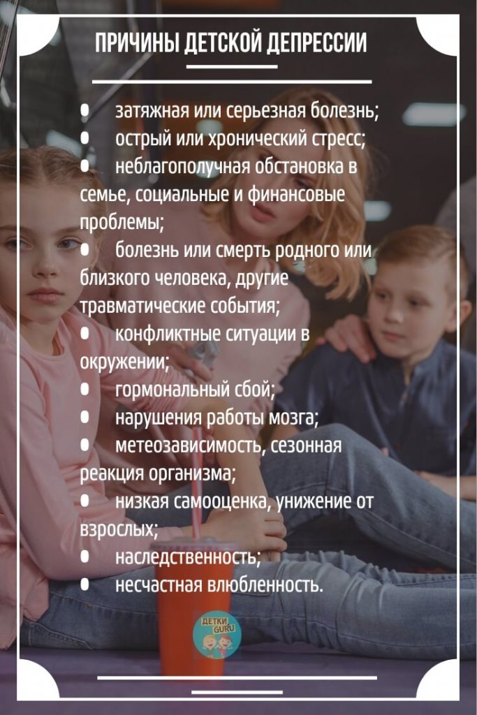 Причины детской депрессии