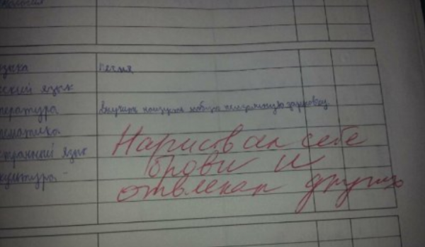 Запись в дневнике