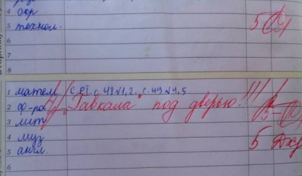 Запись в дневнике