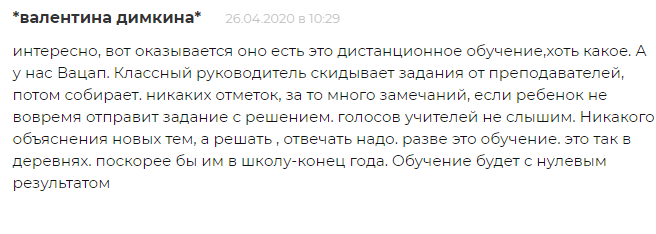 Школьная дистанционная катастрофа в глазах родителей и учителей не из столицы