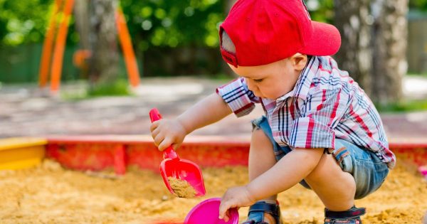 child in the sandbox