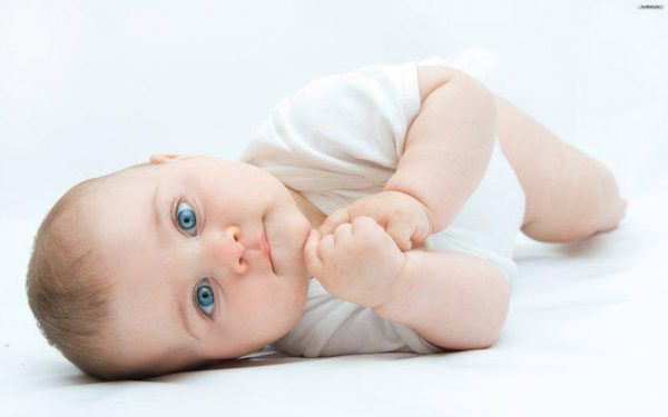 Curious newborn
