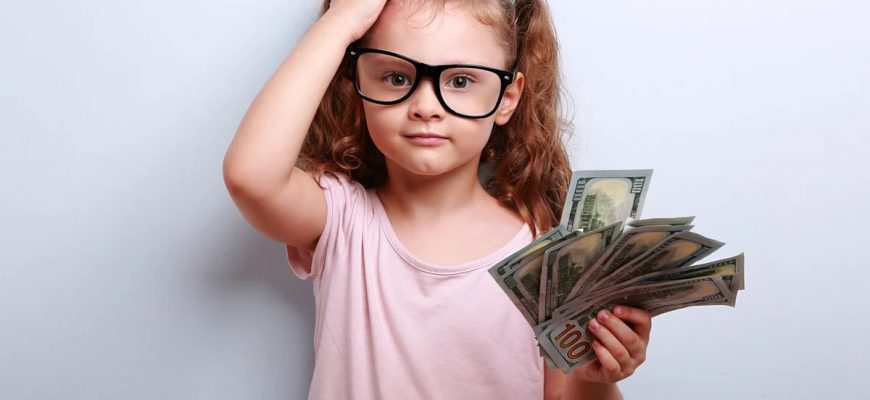 Girl with money