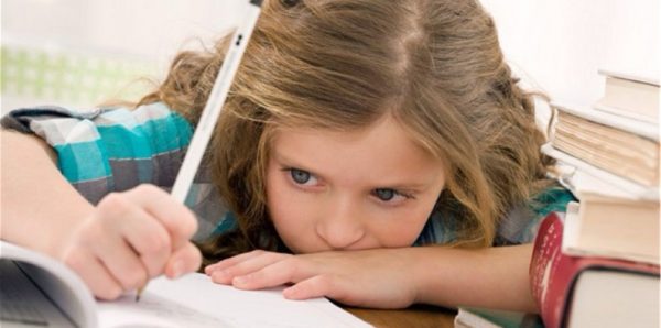 Girl writes