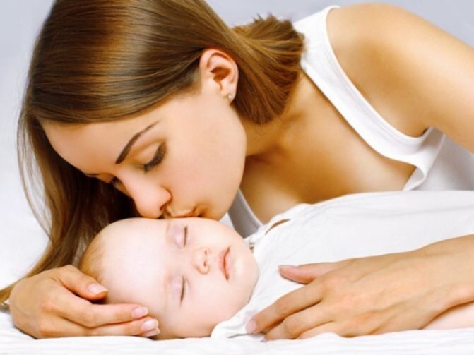 mom and baby