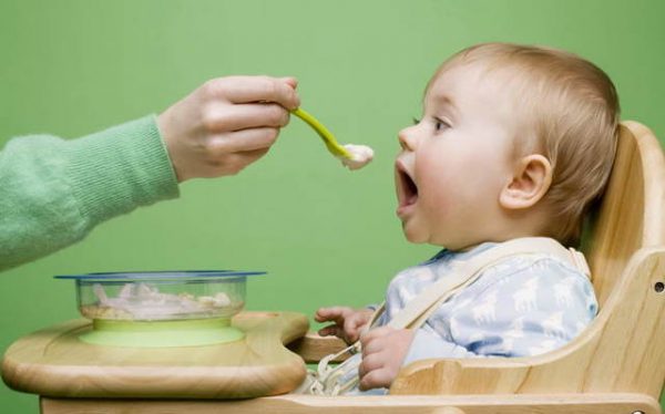 The kid eats